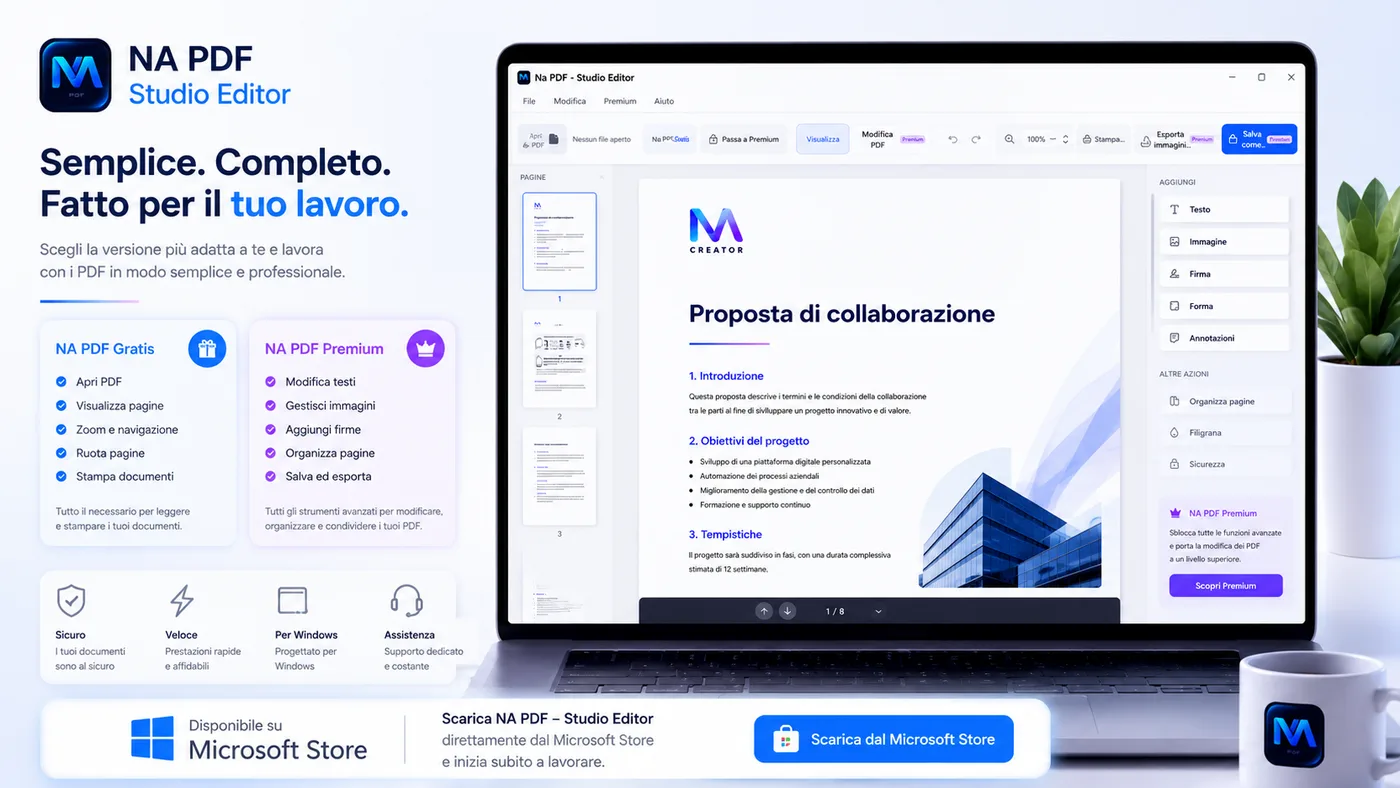 NA PDF - Studio Editor disponibile su Microsoft Store