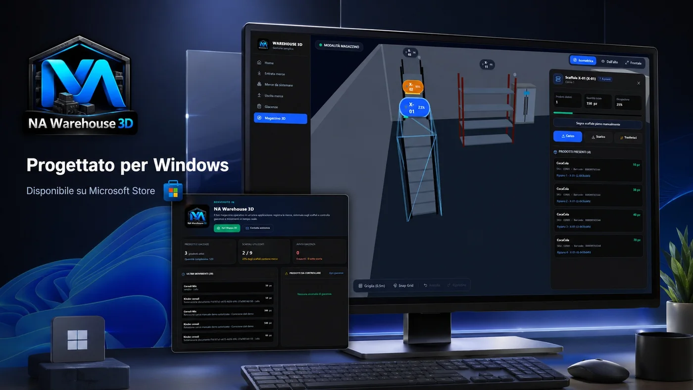 NA Warehouse 3D disponibile su Microsoft Store